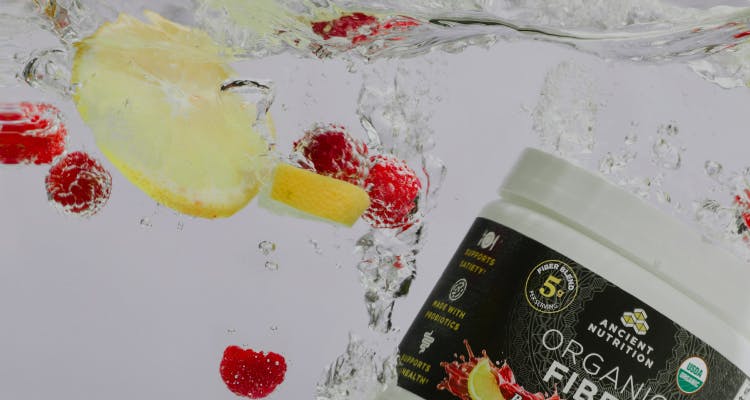 Organic fiber powder with fruit and water elements