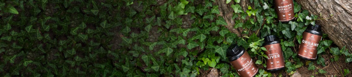 organ blend bottles on ivy